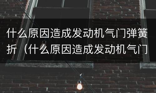 什么原因造成发动机气门弹簧折（什么原因造成发动机气门弹簧折损）