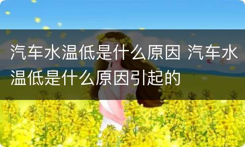 汽车水温低是什么原因 汽车水温低是什么原因引起的