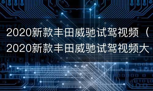 2020新款丰田威驰试驾视频（2020新款丰田威驰试驾视频大全）
