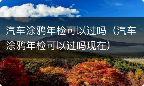 汽车涂鸦年检可以过吗（汽车涂鸦年检可以过吗现在）