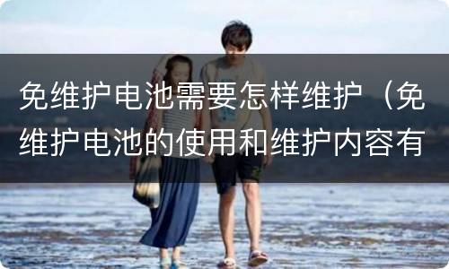 免维护电池需要怎样维护（免维护电池的使用和维护内容有哪些?）