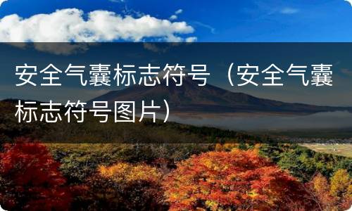 安全气囊标志符号（安全气囊标志符号图片）