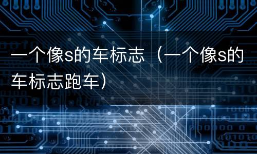 一个像s的车标志（一个像s的车标志跑车）