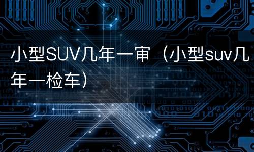 小型SUV几年一审（小型suv几年一检车）