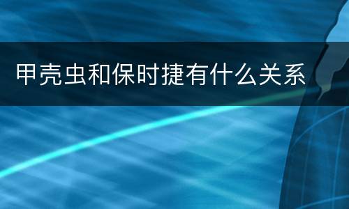 甲壳虫和保时捷有什么关系