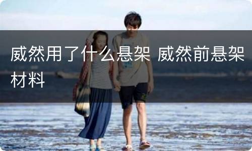 威然用了什么悬架 威然前悬架材料