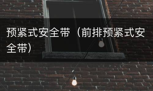预紧式安全带（前排预紧式安全带）