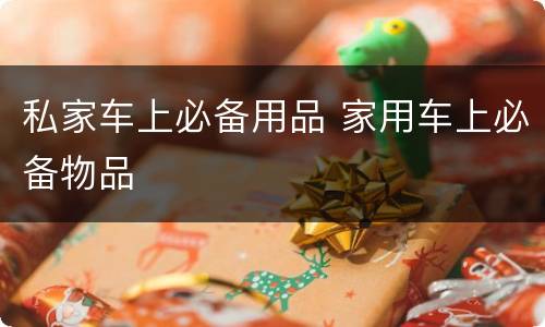 私家车上必备用品 家用车上必备物品