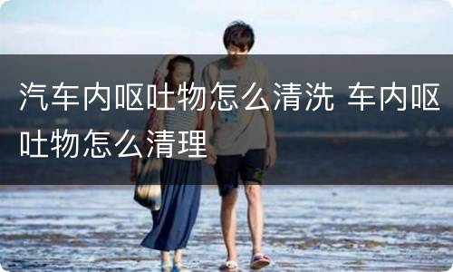 汽车内呕吐物怎么清洗 车内呕吐物怎么清理
