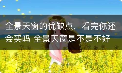 全景天窗的优缺点，看完你还会买吗 全景天窗是不是不好