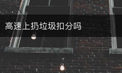高速上扔垃圾扣分吗