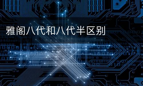 雅阁八代和八代半区别