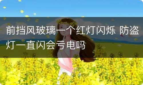 前挡风玻璃一个红灯闪烁 防盗灯一直闪会亏电吗
