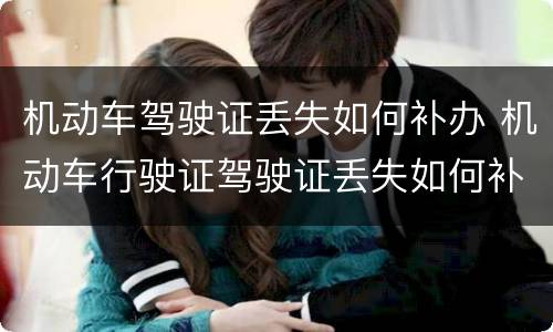 机动车驾驶证丢失如何补办 机动车行驶证驾驶证丢失如何补办