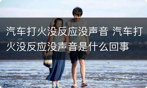 汽车打火没反应没声音 汽车打火没反应没声音是什么回事