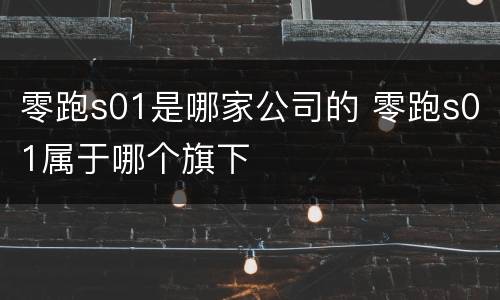 零跑s01是哪家公司的 零跑s01属于哪个旗下