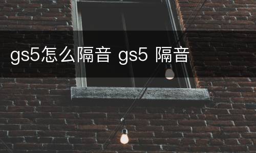 gs5怎么隔音 gs5 隔音