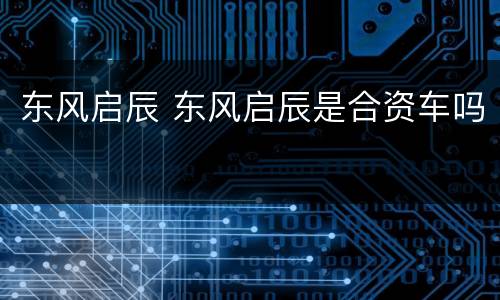 东风启辰 东风启辰是合资车吗