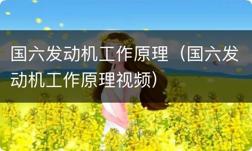 国六发动机工作原理（国六发动机工作原理视频）