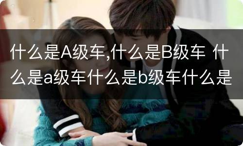 什么是A级车,什么是B级车 什么是a级车什么是b级车什么是c级车什么是d级车