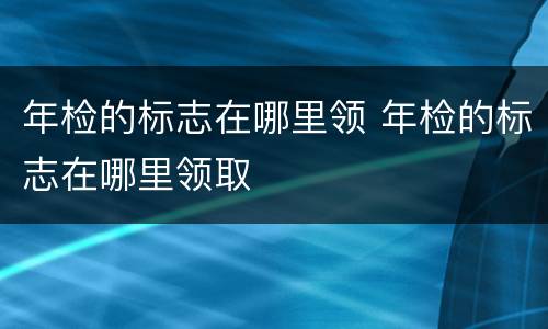 年检的标志在哪里领 年检的标志在哪里领取