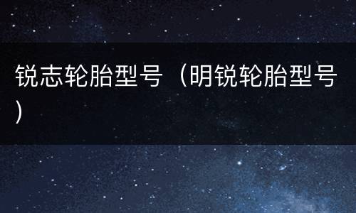 锐志轮胎型号（明锐轮胎型号）