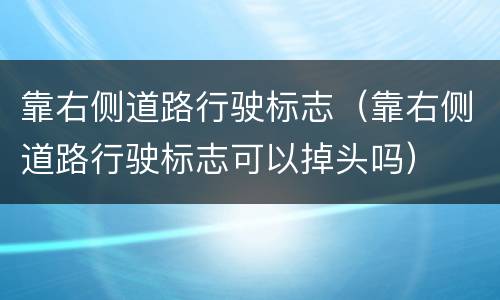 靠右侧道路行驶标志（靠右侧道路行驶标志可以掉头吗）