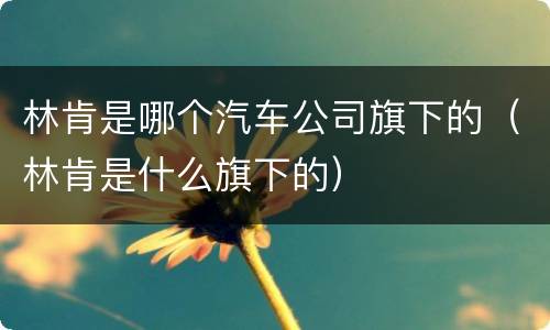 林肯是哪个汽车公司旗下的（林肯是什么旗下的）