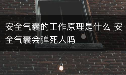 安全气囊的工作原理是什么 安全气囊会弹死人吗