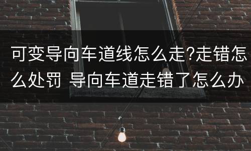 可变导向车道线怎么走?走错怎么处罚 导向车道走错了怎么办