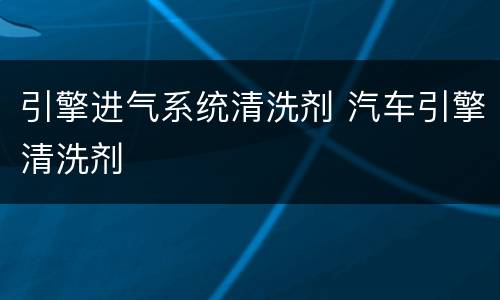 引擎进气系统清洗剂 汽车引擎清洗剂