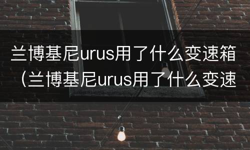 兰博基尼urus用了什么变速箱（兰博基尼urus用了什么变速箱油）