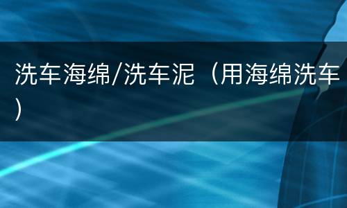 洗车海绵/洗车泥（用海绵洗车）