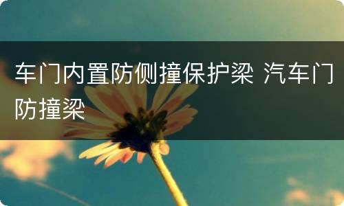 车门内置防侧撞保护梁 汽车门防撞梁