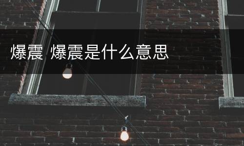 爆震 爆震是什么意思