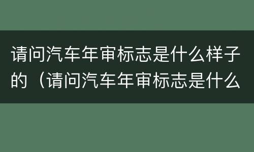 请问汽车年审标志是什么样子的（请问汽车年审标志是什么样子的图片）