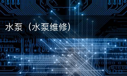 水泵（水泵维修）