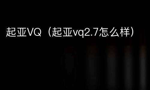 起亚VQ（起亚vq2.7怎么样）