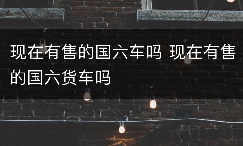 现在有售的国六车吗 现在有售的国六货车吗