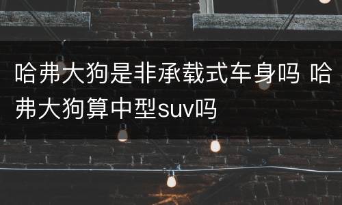 哈弗大狗是非承载式车身吗 哈弗大狗算中型suv吗