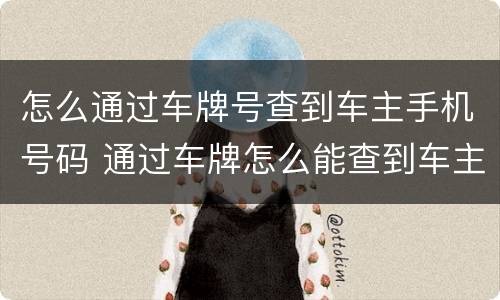 怎么通过车牌号查到车主手机号码 通过车牌怎么能查到车主手机号