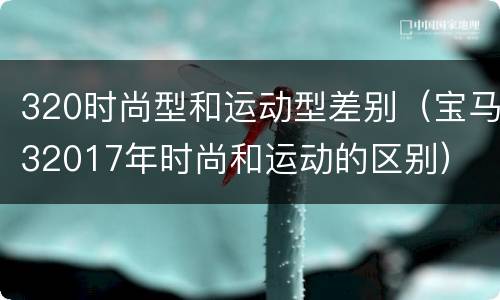 320时尚型和运动型差别（宝马32017年时尚和运动的区别）