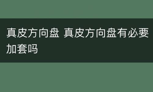 真皮方向盘 真皮方向盘有必要加套吗
