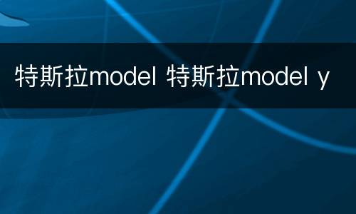 特斯拉model 特斯拉model y