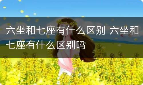 六坐和七座有什么区别 六坐和七座有什么区别吗