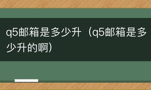 q5邮箱是多少升（q5邮箱是多少升的啊）