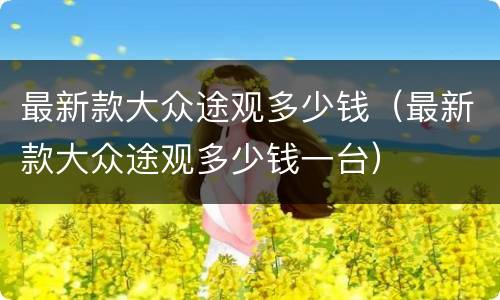 最新款大众途观多少钱（最新款大众途观多少钱一台）