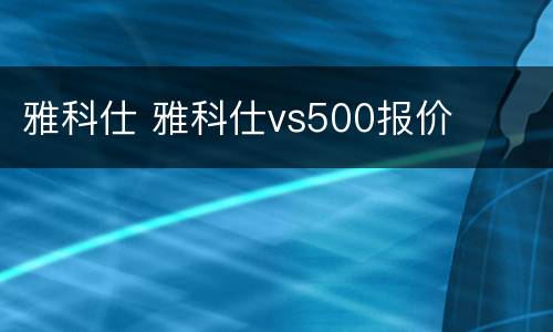 雅科仕 雅科仕vs500报价