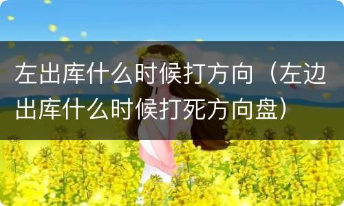 左出库什么时候打方向（左边出库什么时候打死方向盘）