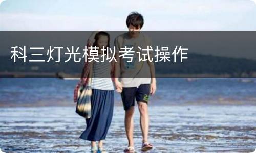 科三灯光模拟考试操作